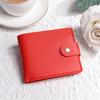 Pu Leather Small Short Wallet Bag Multi Card Holder Students Ultra-Thin Cowhide Coin Purse Clip Clutch Pouch for Men Women