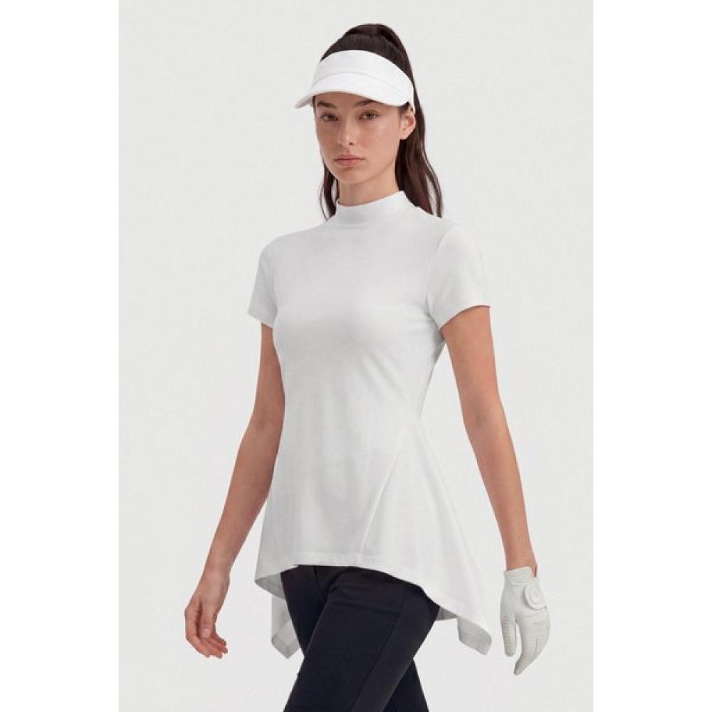 Bermudagrass Tencel Long Drape Top White S