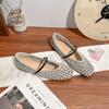 Grape mother summer new hollow design high sense woven flats 2025 French light luxury sandals women's summer