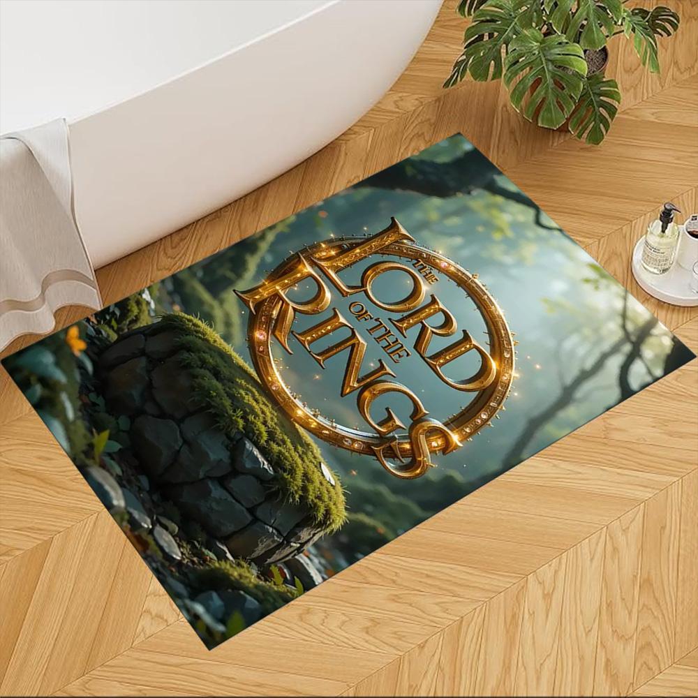 Lord Rings Area Rug Suitable for Entryway Balcony Dormitory Playrooms Anti-slip Rug Anime Office Decor Spiritual Gift