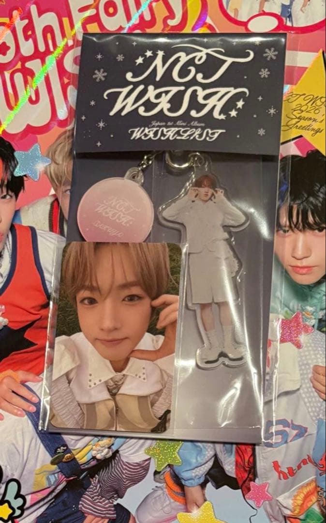 [Б/У] NCT Wish Wishlist Акриловый брелок Sakuya, Бонусная коллекционная карточка
