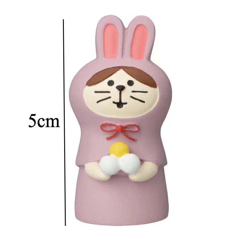 Mid-Autumn Festival Decoration Kawaii Mini Doll Ornaments Cute Mooncake Cat Desktop Decor DIY Scene Room Decoration Wholesales