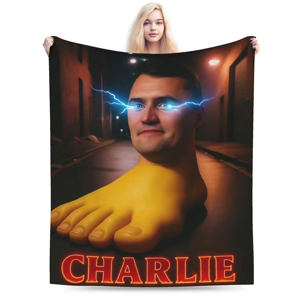 Mantas Charlie Kirk Coral Fleece Felpa Todas las Estaciones Manta Ligera Delgada Multifunción para Cama Oficina Ropa de Cama Mantas