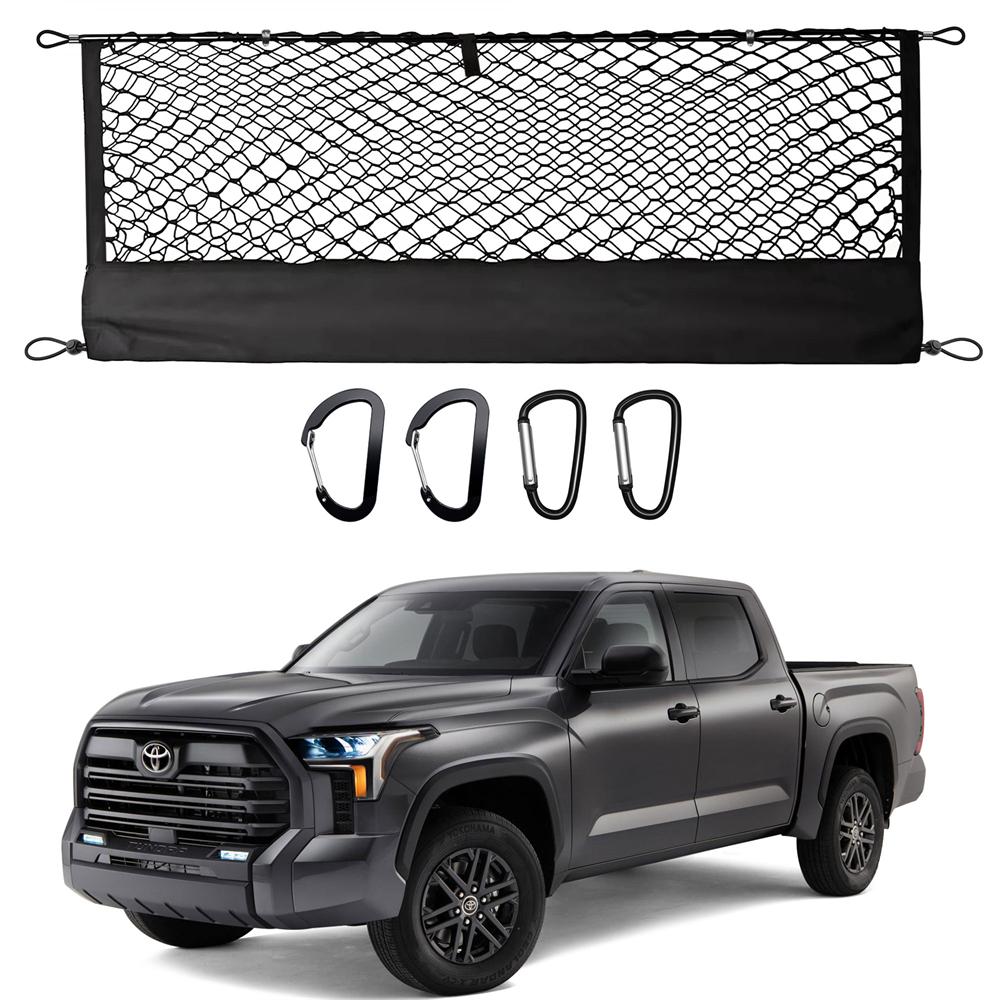 

Envelope Style Truck Bed Cargo Net For Toyota Tundra 2007-2024 Highly Elastic Truck Cargo Net Storage Bag Accessories чёрный