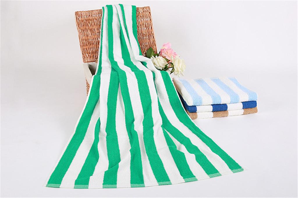 Minimalist Striped Cotton Beach Towel With Absorbent Quickdry Fabric For Adults Outdoor Use
