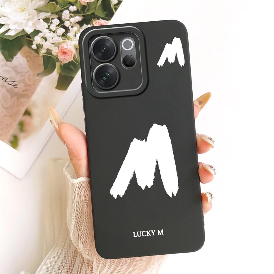 For Vivo V70 / V70 Elite 2026 Lucky Initial Letter Phone Case For Vivo V 70 V70Elite 5G V2538 V2548 Soft Silicone Cases Bumpers