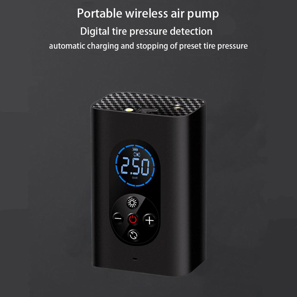 

Car Air Pump Cordless Portable Vehicle Tire Inflator Smart Wireless Air Pump Tire Electric Air Pump black #1
