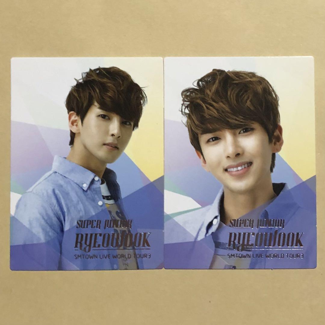 

[USED] SJ RYEOWOOK SMTOWN Seoul Trading Cards Set of 2