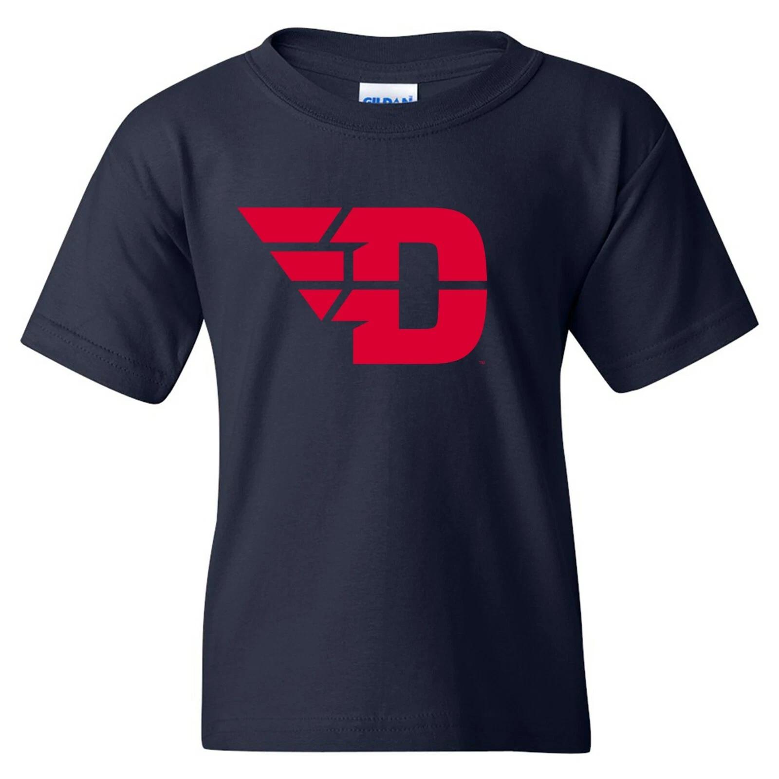 Dayton Flyers Primary Logo - University College Team Youth T-Shirt - Navy XL