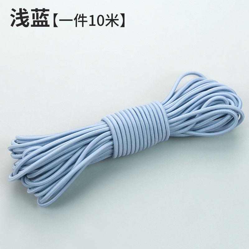 10M Rundes Farbiges Elastikband Gummiband Strapazierfähige Rindersehne Feines Springseil Elastisches Seil DIY Bekleidungszubehör Haarseil