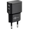 Goobay | 4-pin USB Type A | Europlug (CEE 7/16 Power Supply) | Black | 12 Watt