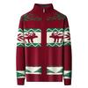 Autumn And Winter Men'S Christmas Jacquard Knitted Sweater Button Cardigan Slim-Fit Warm Sweater Men