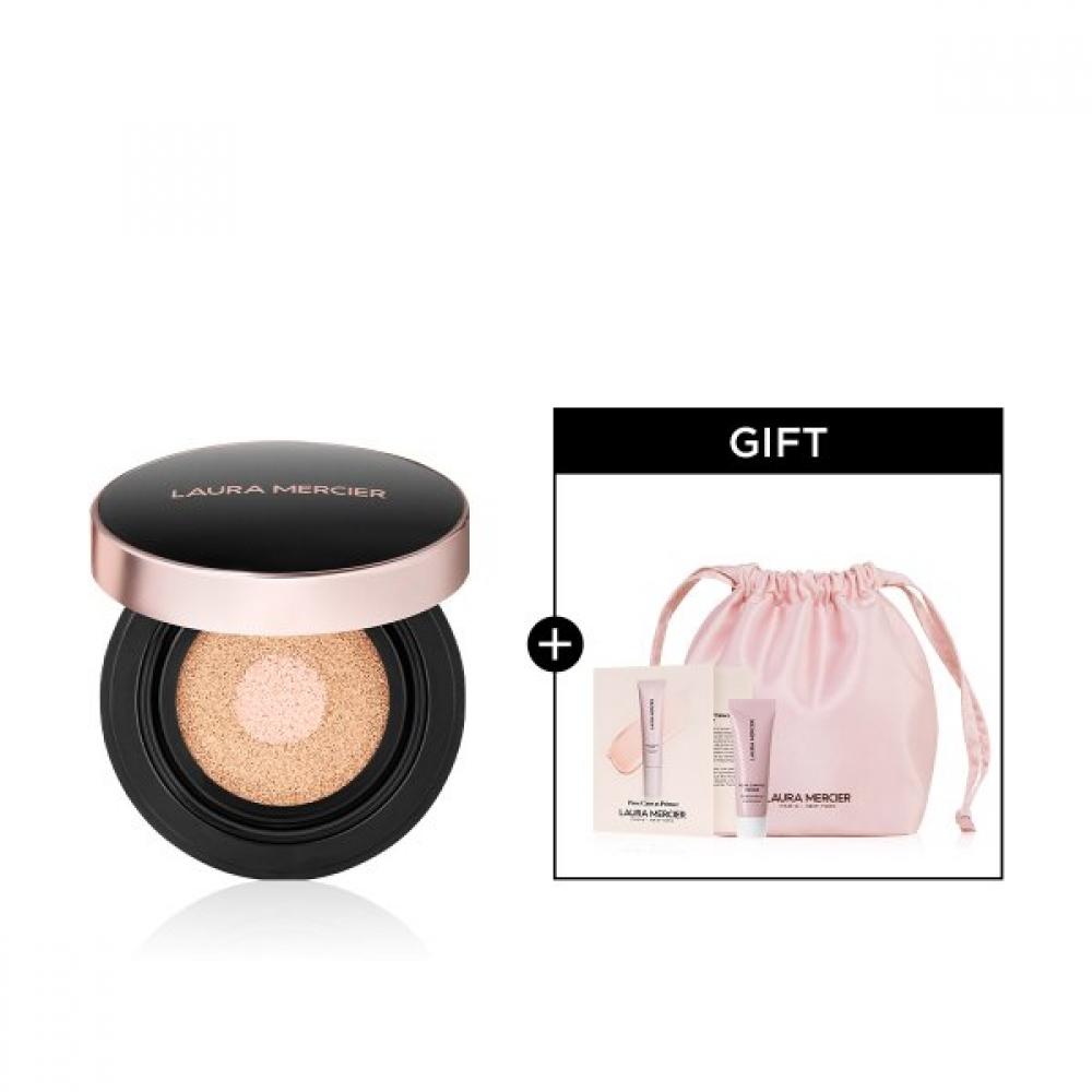Laura Mercier Flawless Lumiere Cushion Set  Deluxe Primer   Pouch Gift Light rose/TONE UP CUSHION CASE