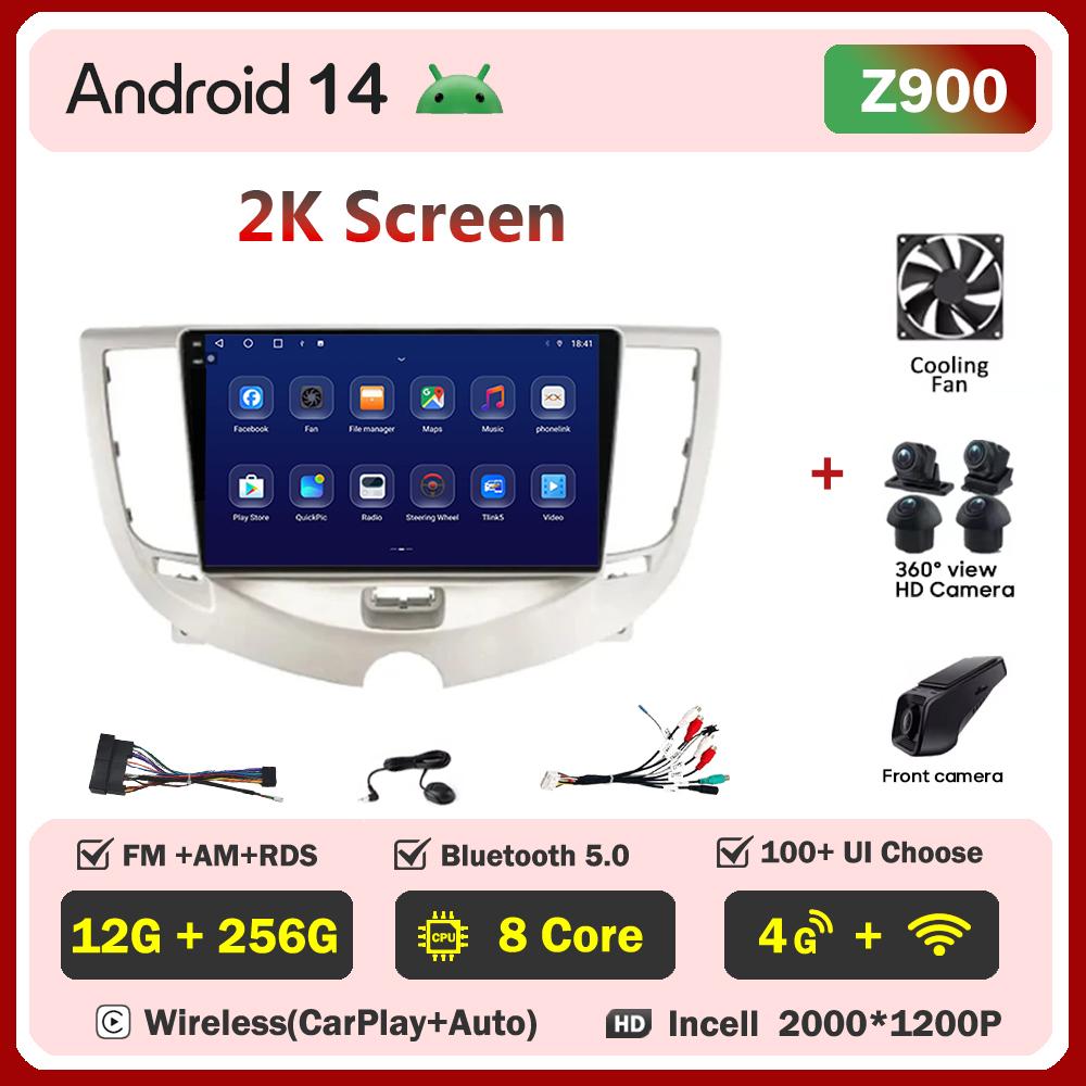 

Car Video Player For Chery A3 2010 2011 2012 Carplay Android 14 auto Radio Intelligent System GPS Navigation Touch Screen Wifi