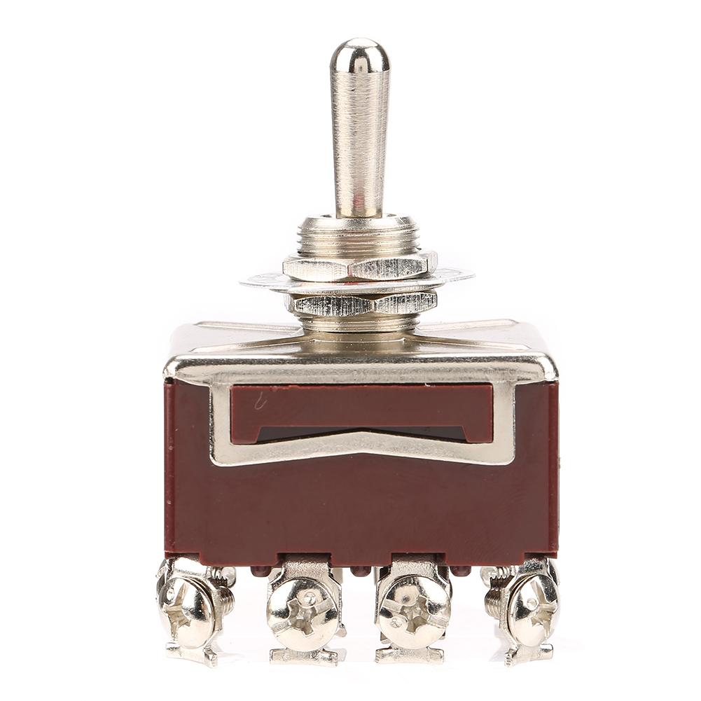 ON/OFF/ON 3 Position Toggle Switch 4PDT 12 Pin 12mm 15A/250VAC 10A/380VAC 4PDT 3 Position Toggle Switch