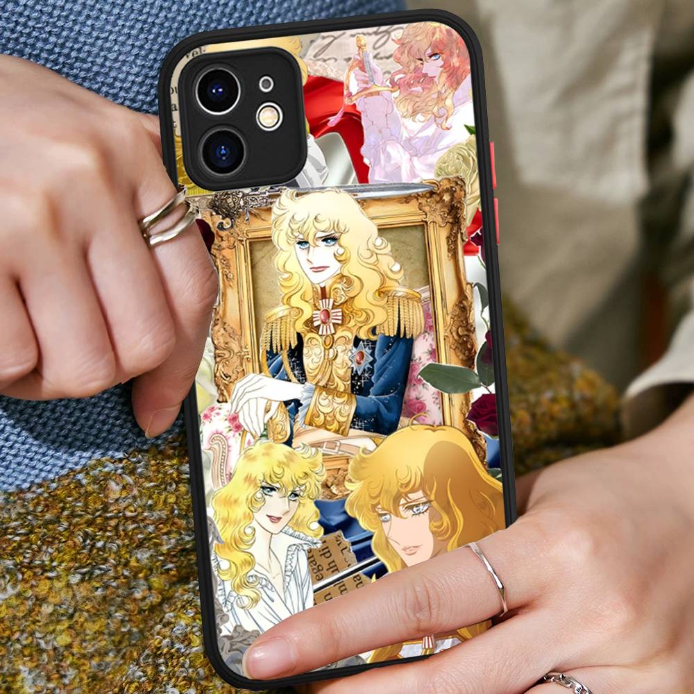 

Rose Of V-Versailles Lady Oscar Phone Case For IPhone 13 12 X XS MAX Pro Max 16 15 11 14 Pro Max Shockproof Matte Cover iphone 15 pro