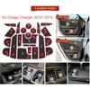for Dodge Charger 2015 - 2019 Anti-Slip Gate Slot Cup Holder Mat Non-slip Pad Interior Accessories Rubber Coaster