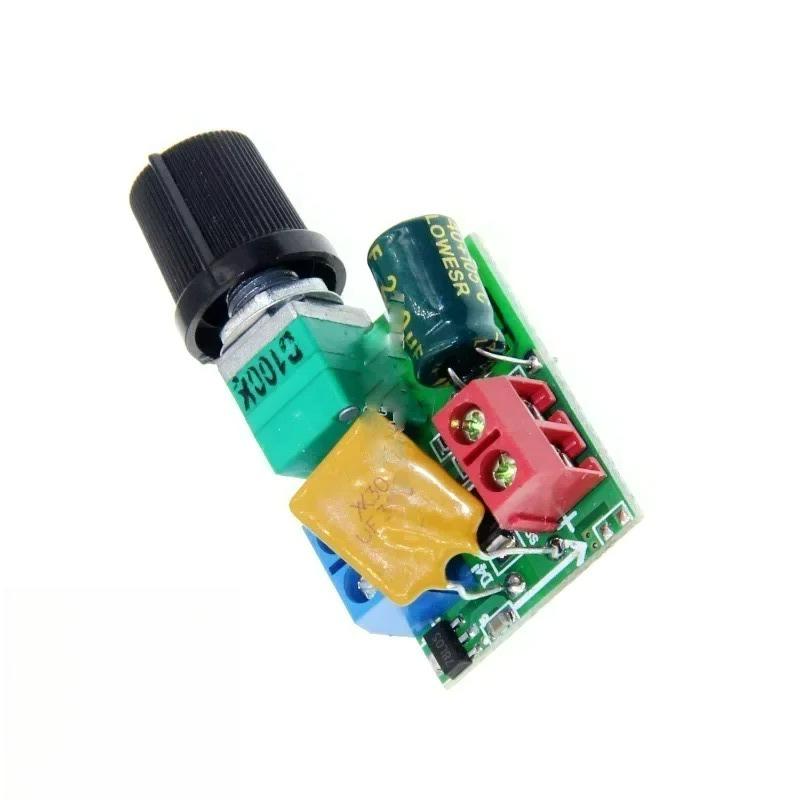 Mini PWM Motor DC Motor Drehzahlreglermodul 3-35V 5A Max 90W Drehzahlregelung Einstellbarer Potentiometer-Schalter LED-Dimmer