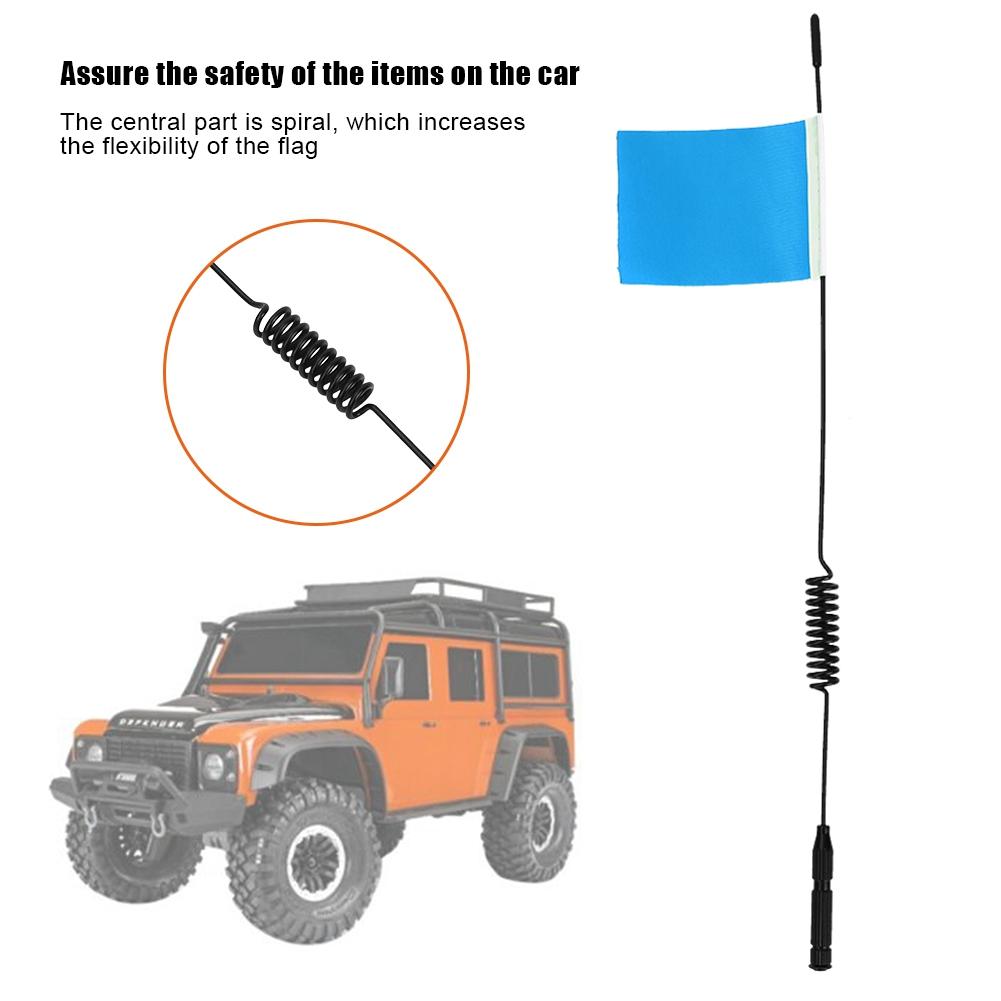 Model L29cm Simulation Signal Line with Flag for RC Climbing Car(Yellow)