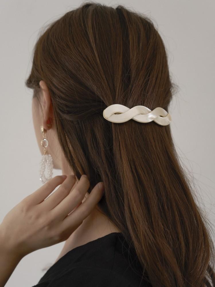 1pcs 9cm Twist French Hair Clips for Girls and Women Barrettes Hair Claw for Rolled Up Hairstyle Fashion Stylish Headwear