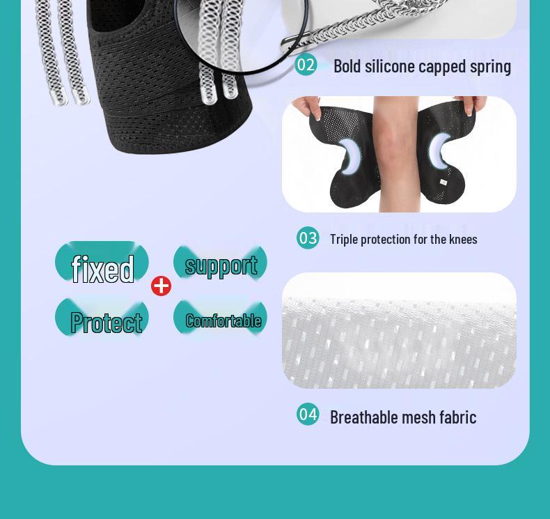 Japan Half-Moon Lightweight Knee Pad with Breathable Compression and Non-Slip Support for Mountain Climbing