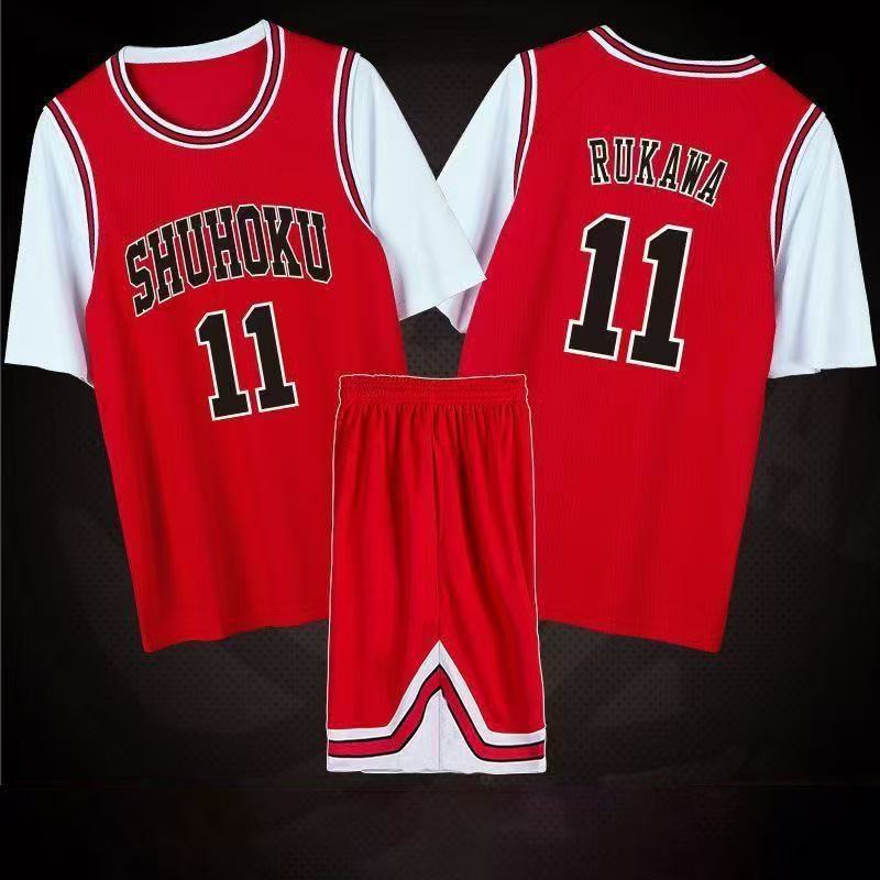 SLAM DUNK Jersey Sakuragi Blossom Road Liuchuan Maple Men's and Women's Short Sleeve Xiangbei Team Commemorative Basketball Suit Sports Suit