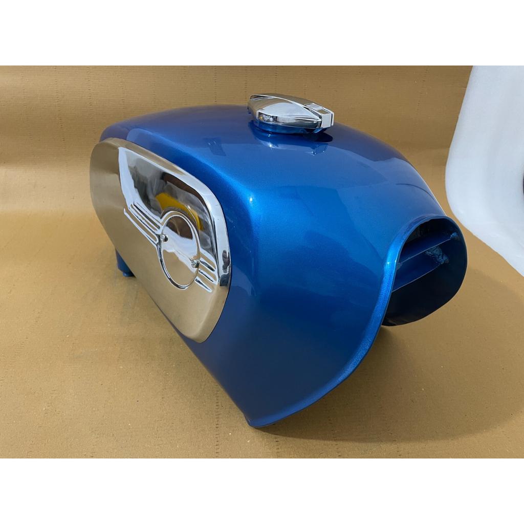 BMW R75/5 Toaster 1969-73 Model Blue Painted Alloy Petrol Gas Tank + Side Plates