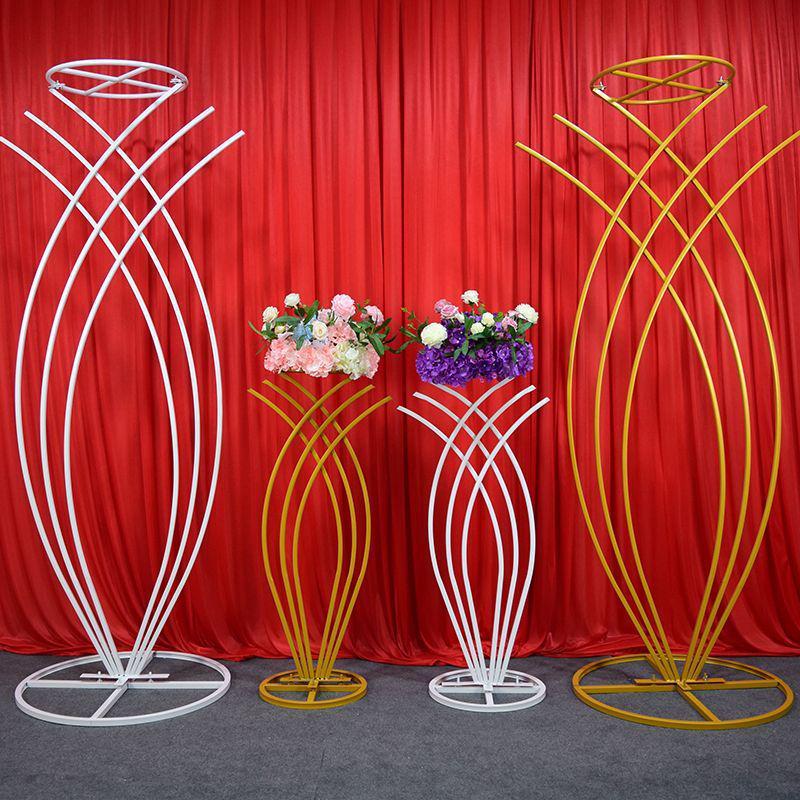 2024 Wrought Iron Mermaid Wedding Table Flower Vase Decor 1.2m Tall White Stand