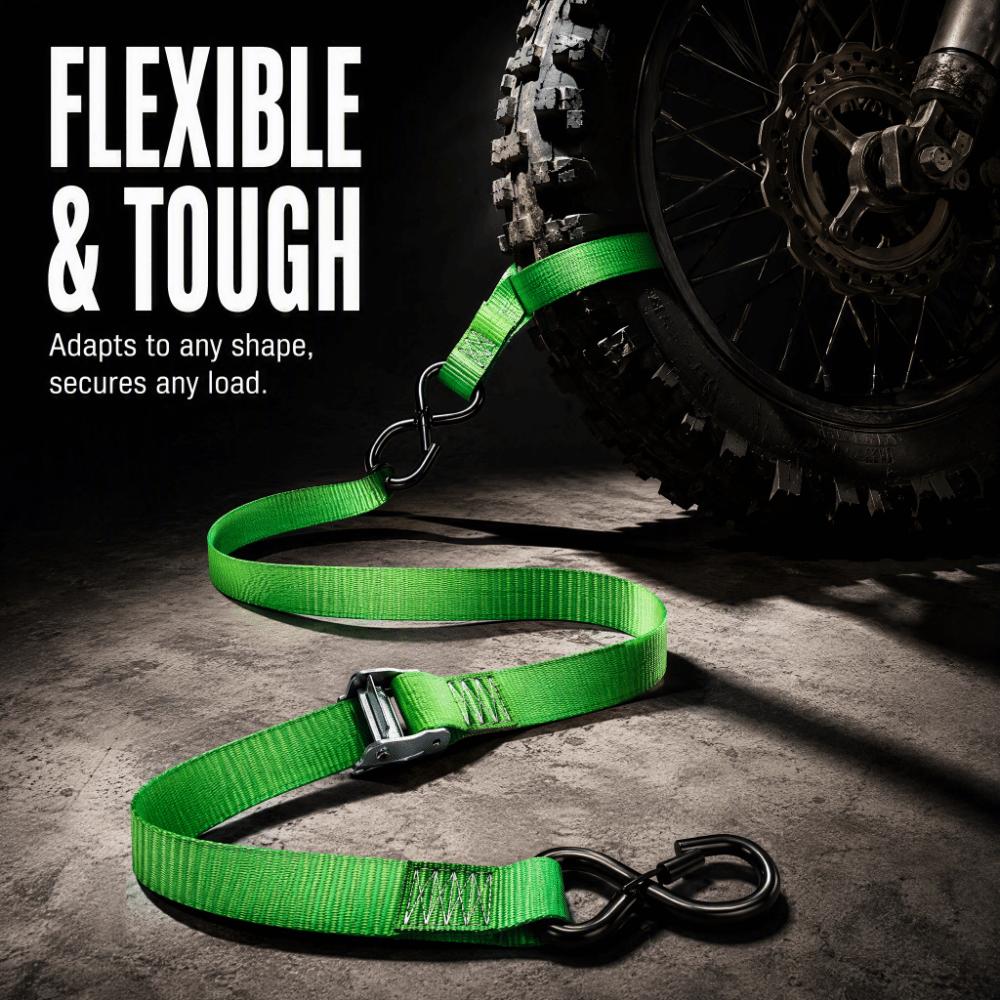 Universal Ratchet Tie Down Strap Lock S Hook Cargo Lashing Belt Kit Cam Buckle Strap Dirt Bike
