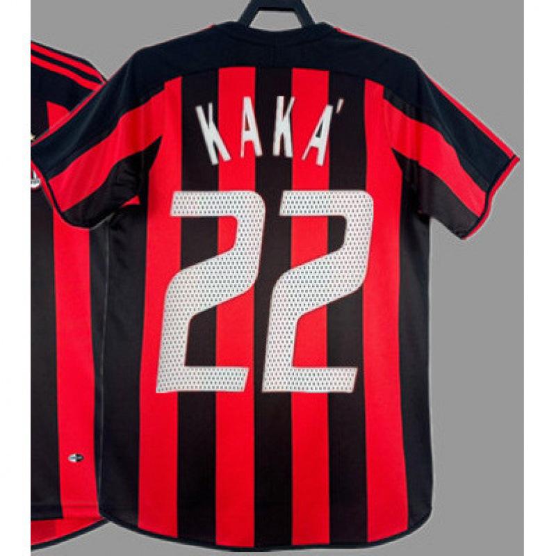 Retro jersey football jersey classic nostalgic replica Thai jersey Kaka game training jersey short-sleeved sportswear