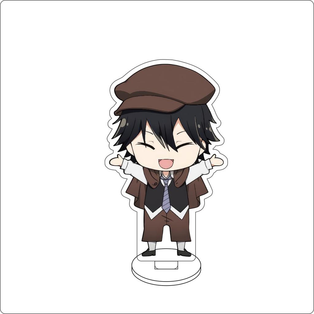 10CM Anime Bungo Stray Dogs Figure Stand Model Nakahara Chuuya/Izumi Kyouka/Edogawa Rampo Cute Desk Decor Standing Sign Gifts