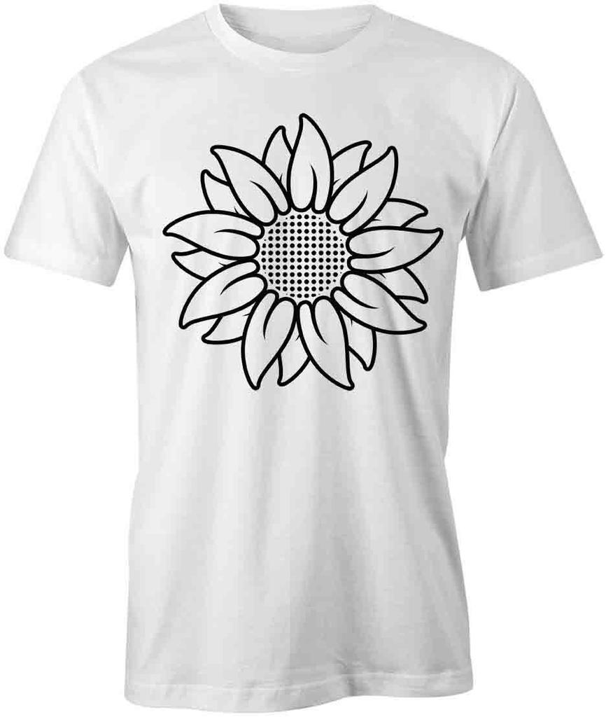SUNFLOWER TShirt Tee Short-Sleeved Cotton FLOWER FLORAL CLOTHING S1WSA383