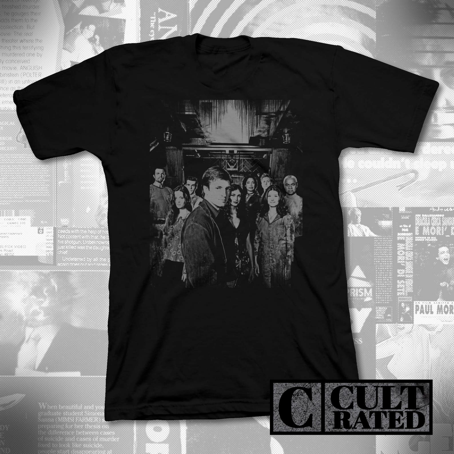 firefly, serenity, black t-shirt, full crew 3XL