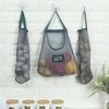 New Reusable Kitchen Hanging Mesh Bag Wall Mounted Polyester Fruit Vegetable Storage Net Bag Large Capacity Net Pocket