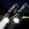High Strong Power Led Flashlights 2000LM Tactical Torch with Display Light USB Charging Camping Fishing Emergency Zoom Lantern