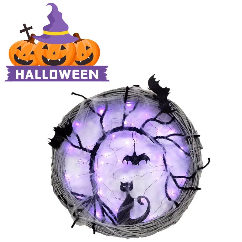 Halloween Garland Flower Decoration Front Door Home Furnishing Party Wreath