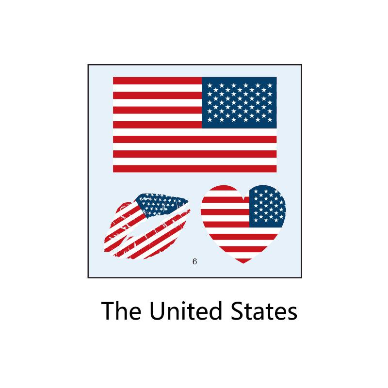 Football Sports Match National Flag Stickers Football Fans Cheer and Assist for Soccer Players,Face Arm Body Temporary Tattoos