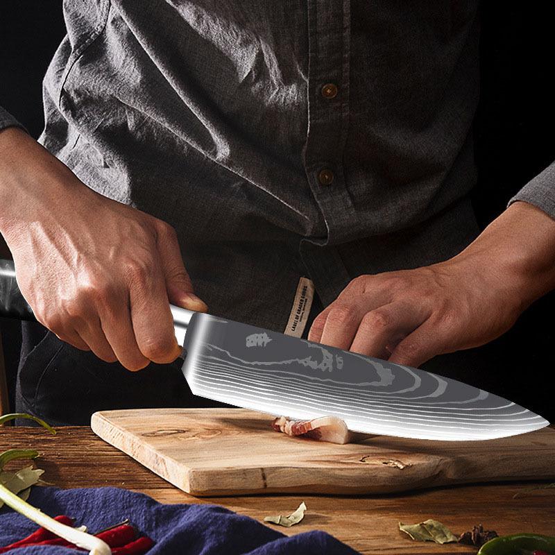 Kitchen Knives Stainless Steel Japanese Chef Knife Slicing Boning Peeling Meat Cutting Sushi Knife High-Quality Cooking Cutter
