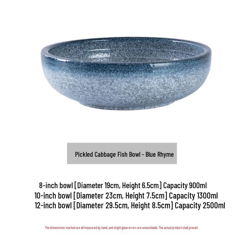Large Ceramic Sauerkraut Fish & Soup Bowl