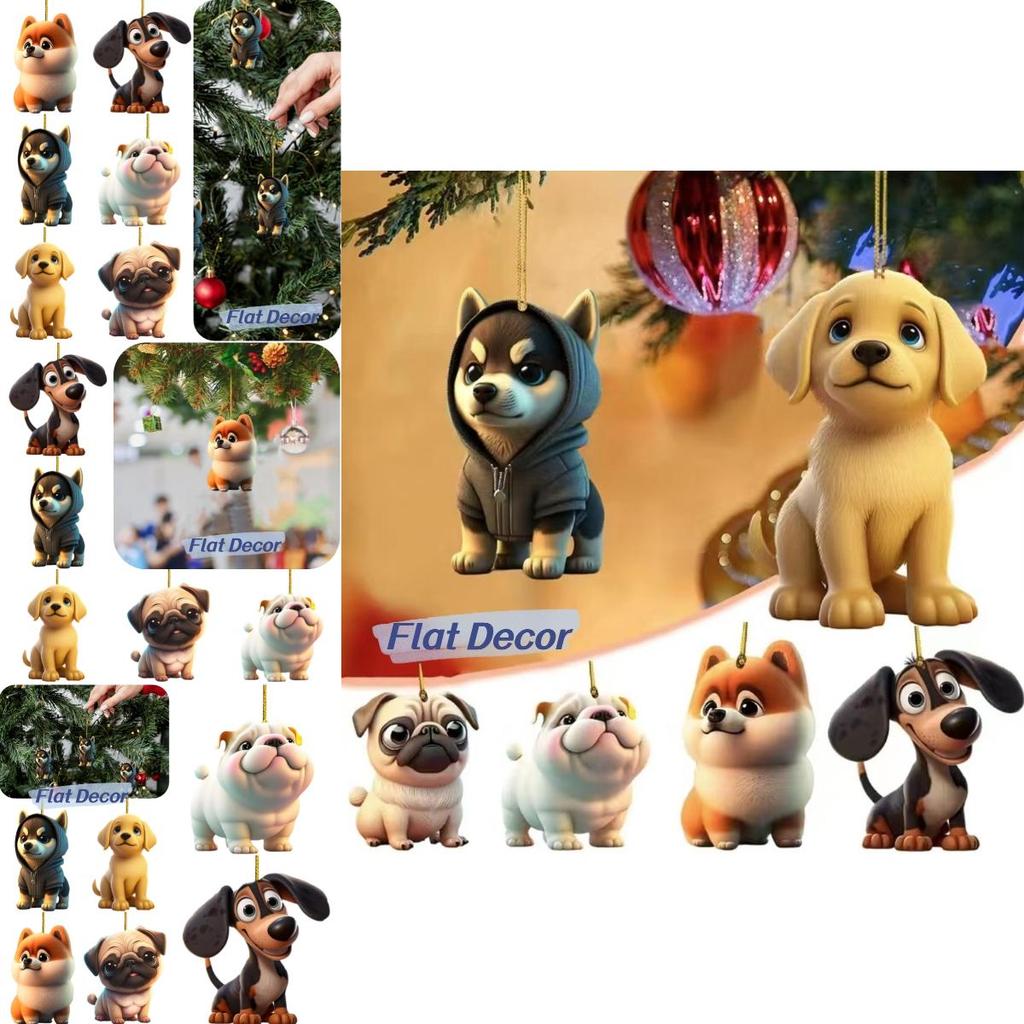 Cute Cartoon Haba Dog Car Hanging Decoration Christmas Tree Ornament Birthday Gift