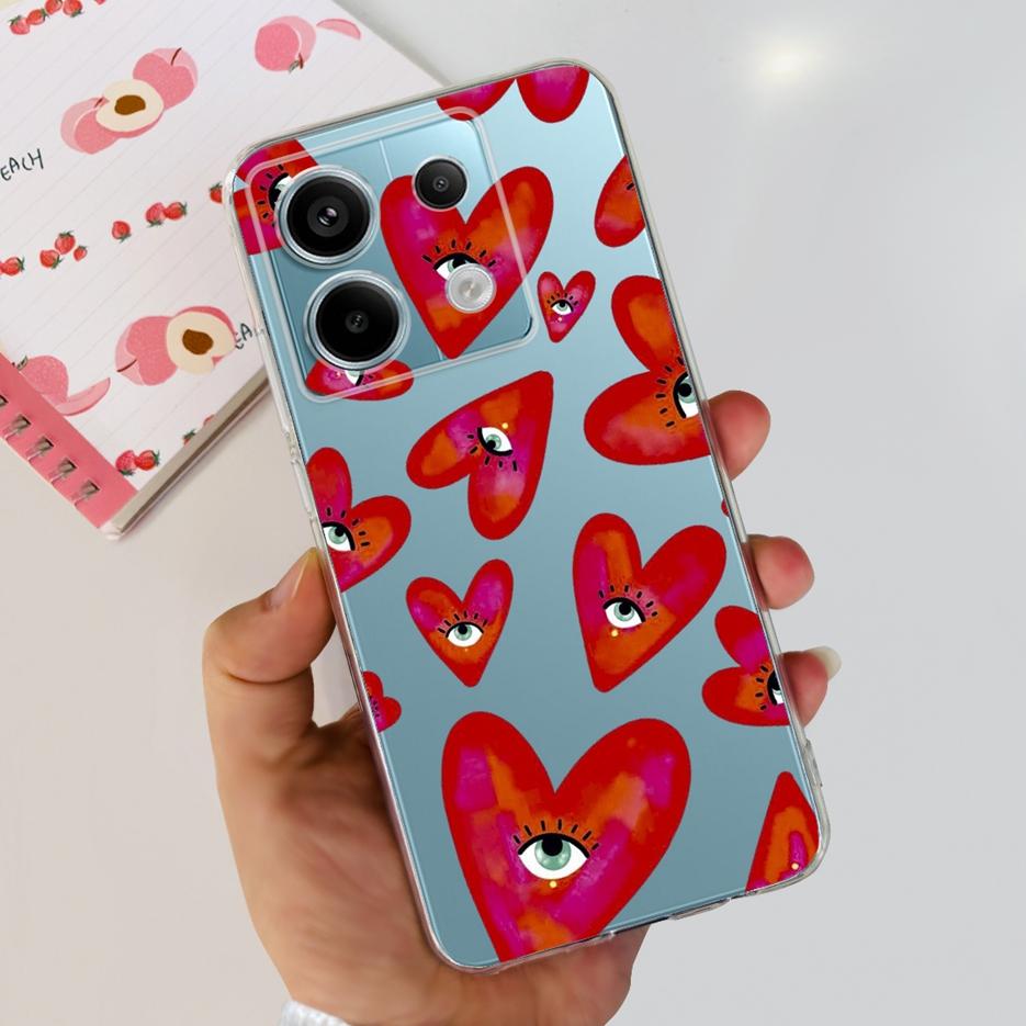 For Xiaomi Poco X6 5G Case Luxury Painted Cover Clear Silicone Phone Case For Xiaomi Poco X6 Pro PocoX6 X6Pro Soft Fundas Bumper