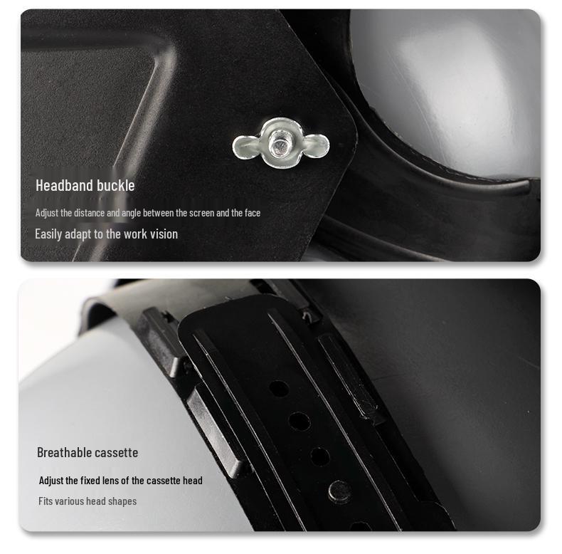 Adjustable Full-Face Flip-Up Welding Mask: Anti-Splash, Breathable, High-Temperature Resistant