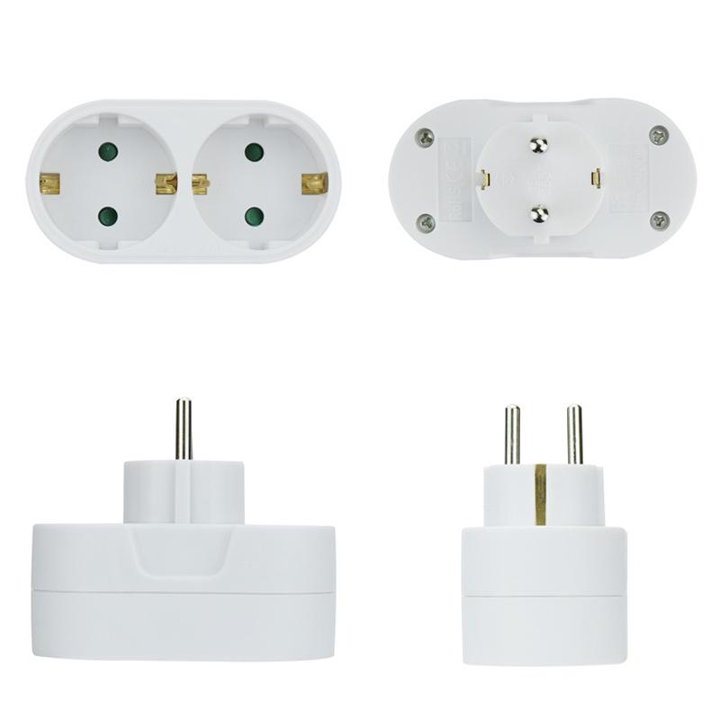 Presa di Corrente Estensione Doppia Wireless Standard Europeo Tedesco