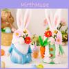 Adorable Easter Rabbit Hat Plush Doll With Carrot For Creative Window Decoration