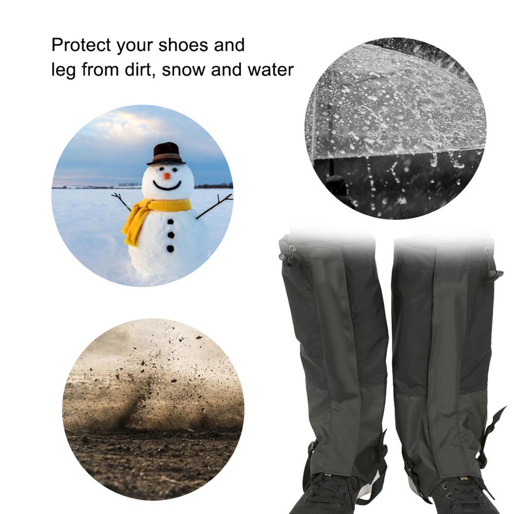 Vattentäta Justerbara Damasker för Ben Utomhus Skoskydd Legging Snöskydd