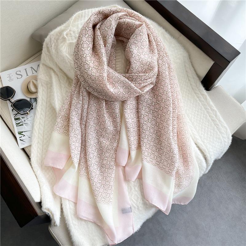 Scarf X0m Large Size Travel Scarf Women's Headscarf Sunscreen Shawl Autumn and Winter Scarf Cotton and Linen