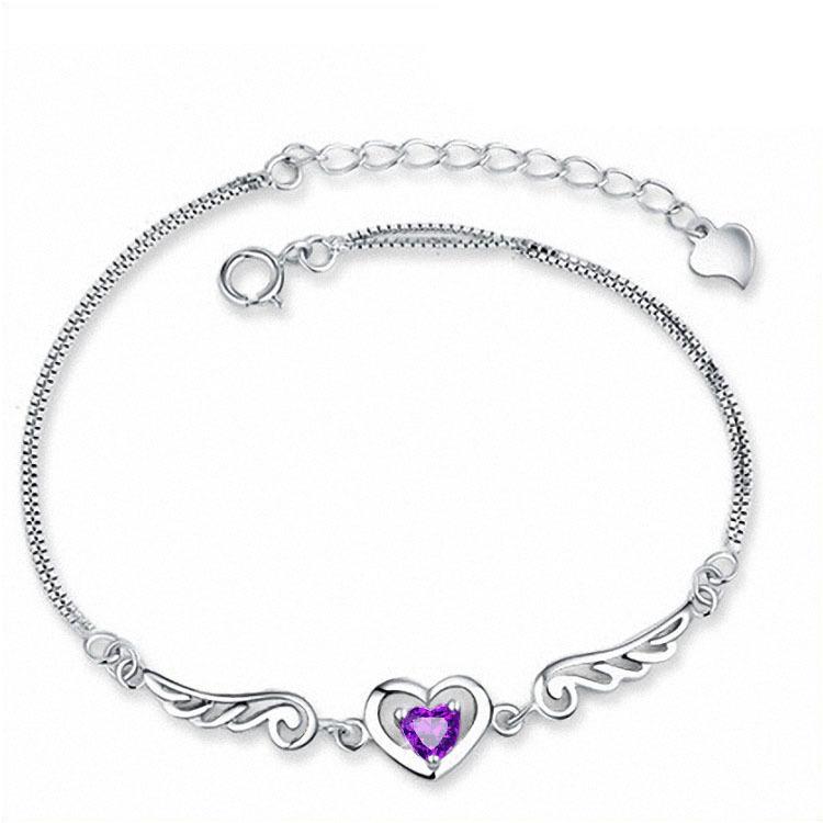 Korean Style Angel Wings Heart Bracelet for Women