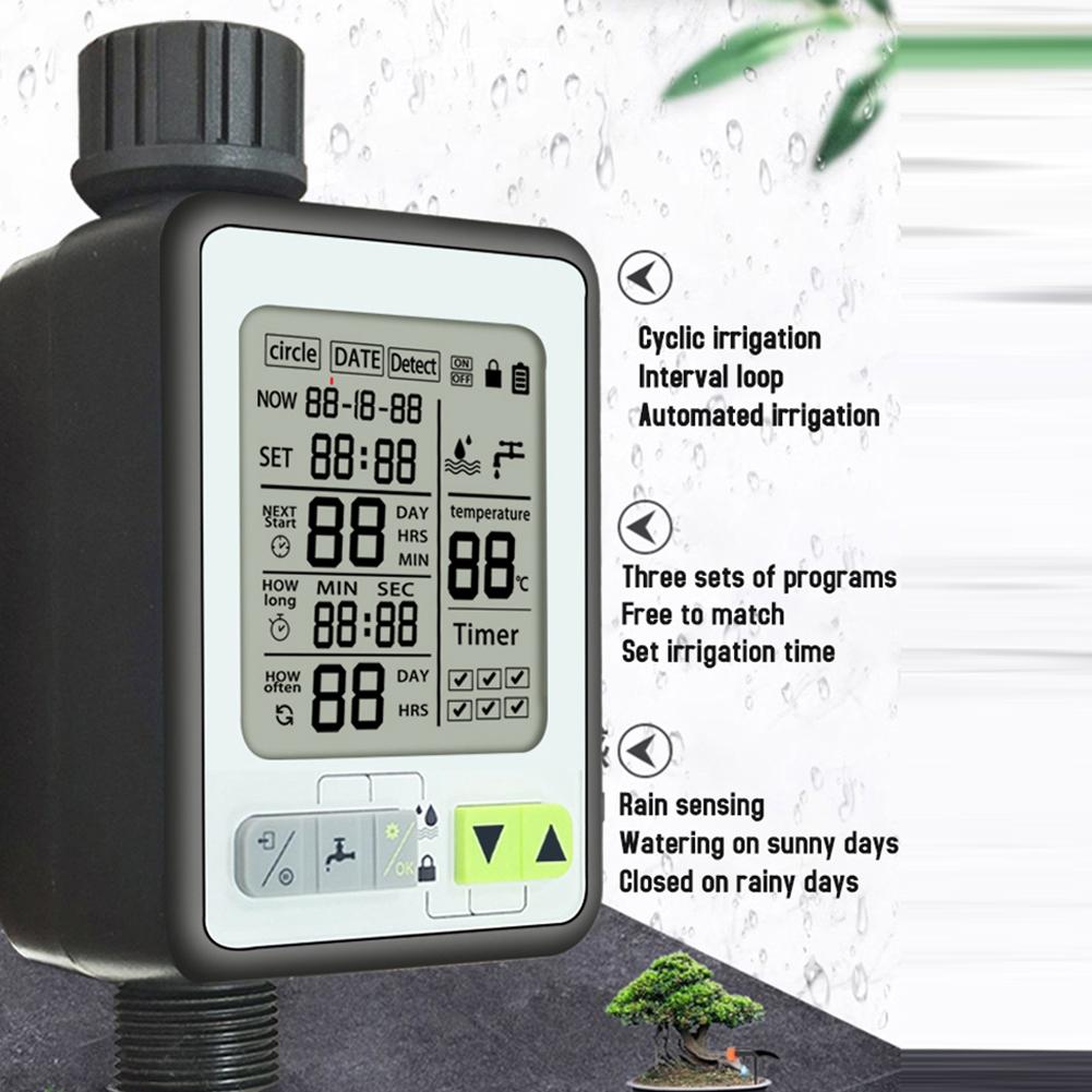 Garden Automatic Watering Timer Intelligent Rain Delay Timing Valves Controller Support 3