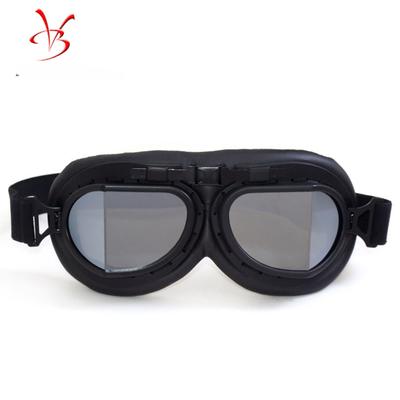 Gogle Harley, gogle retro z II wojny światowej, gogle motocyklowe Harley, wiatroodporne piaskoodporne okulary ochronne, czarna oprawka
