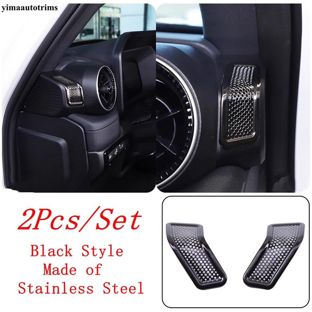 Car Dashboard Speaker Horn Cover Trim Stainless Steel Interior Accessories Fit For Toyota Land Cruiser 250 Prado LC250 2024 2025